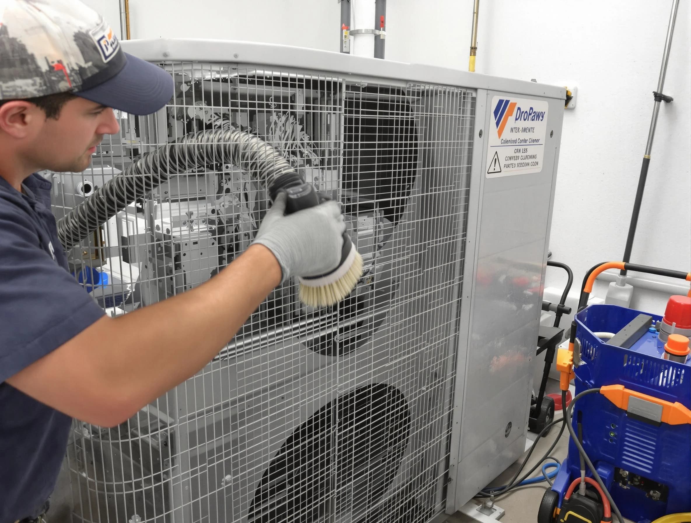 Berkley Air Duct Cleaning specialist performing precision AC coil cleaning for improved system performance in Berkley