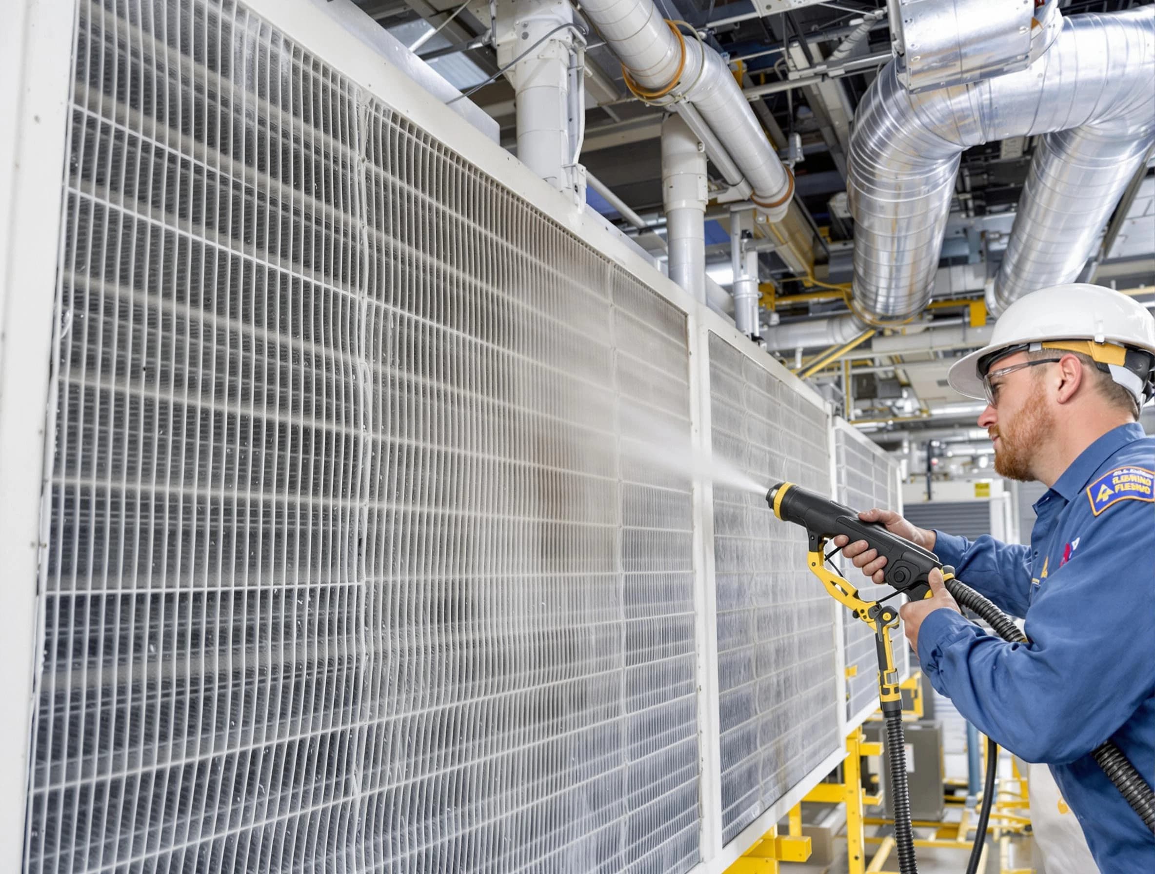 Professional commercial coil cleaning by Berkley Air Duct Cleaning in Berkley