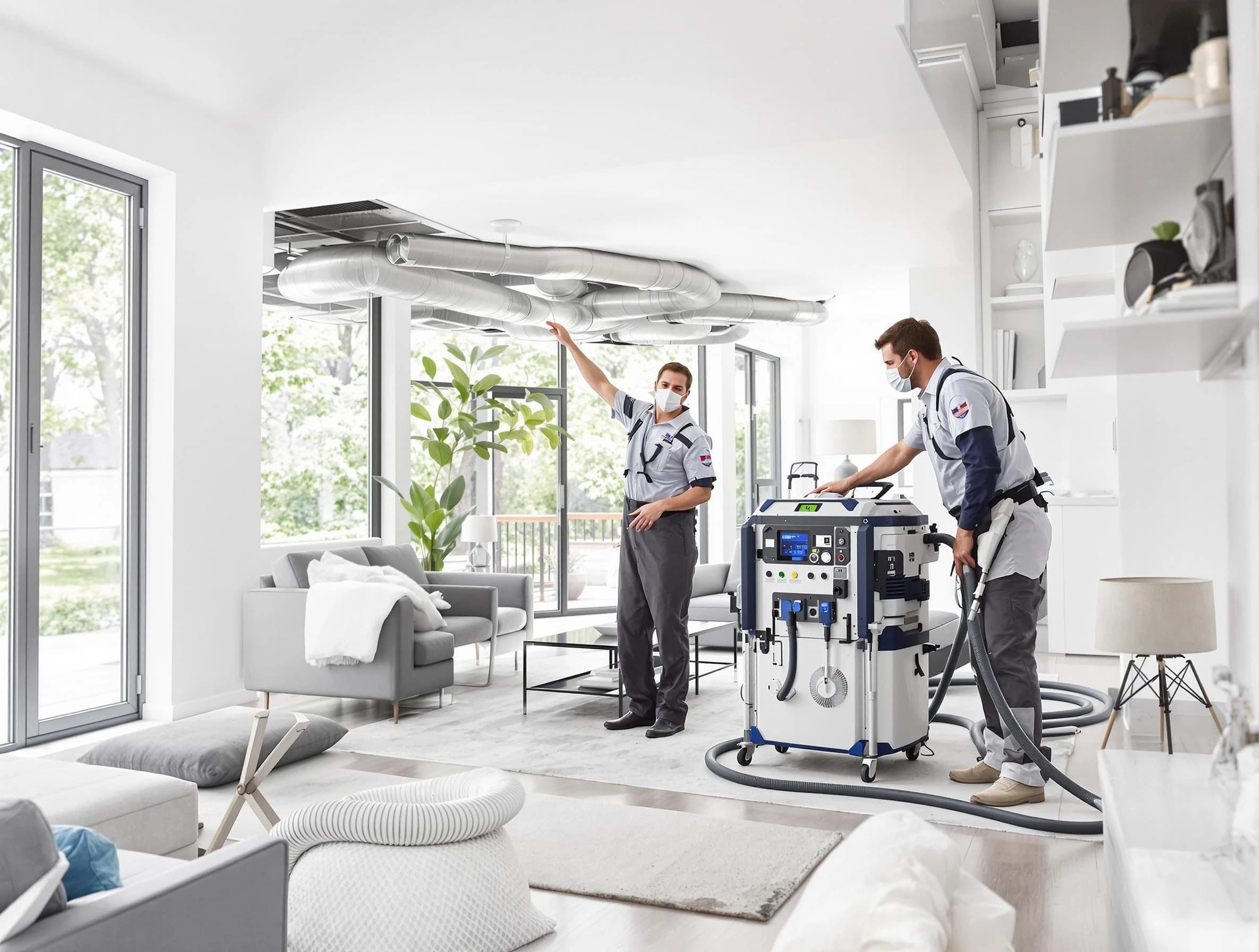 Berkley Air Duct Cleaning professional conducting pure air duct cleaning with state-of-the-art equipment in Berkley