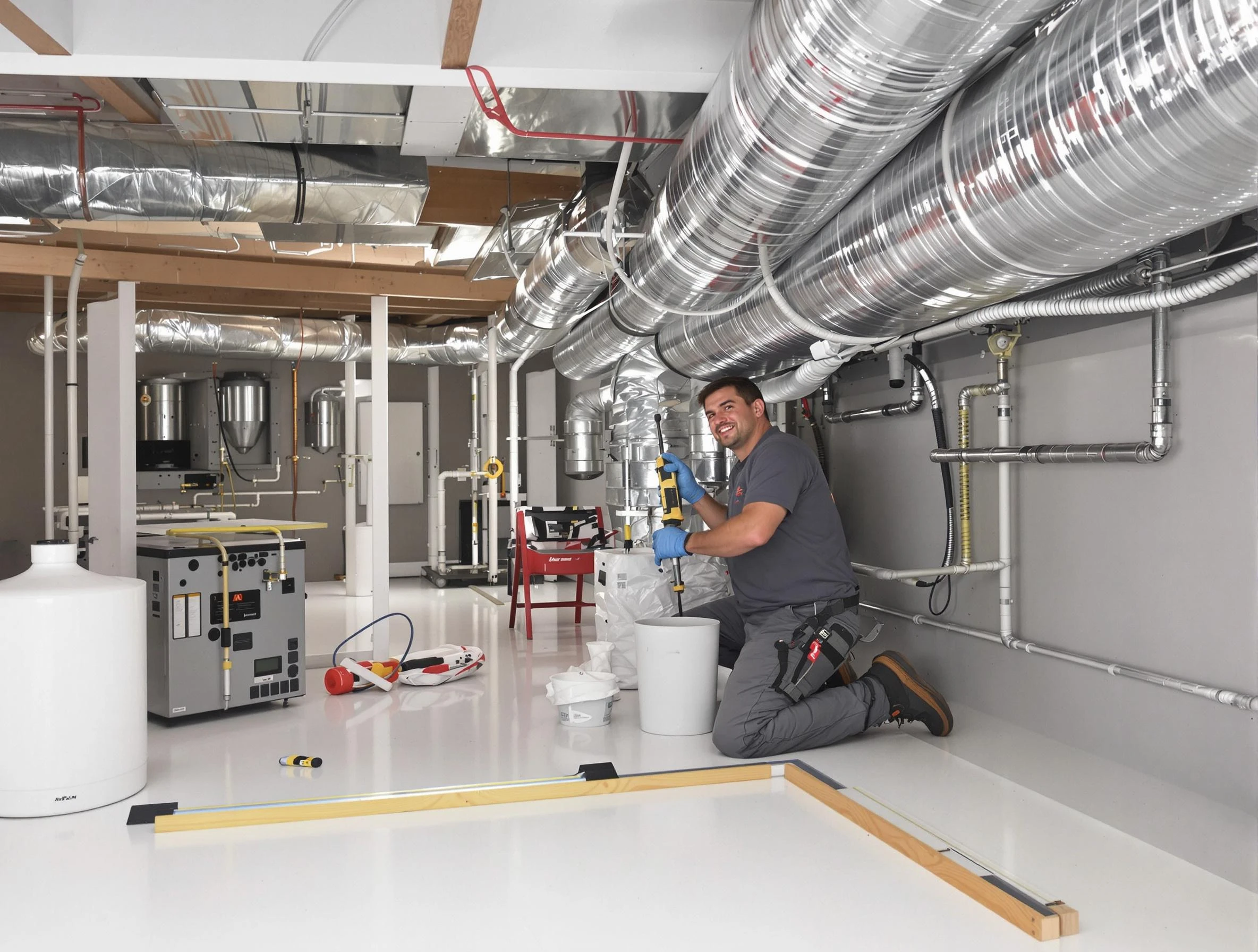 Professional duct sealing service by Berkley Air Duct Cleaning in Berkley
