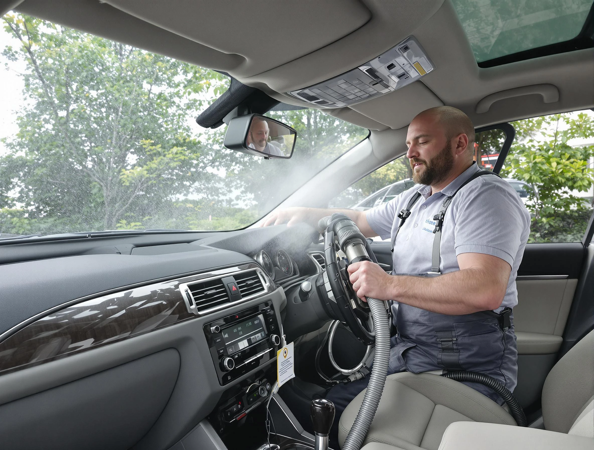 Berkley Air Duct Cleaning specialist performing professional car duct cleaning in Berkley