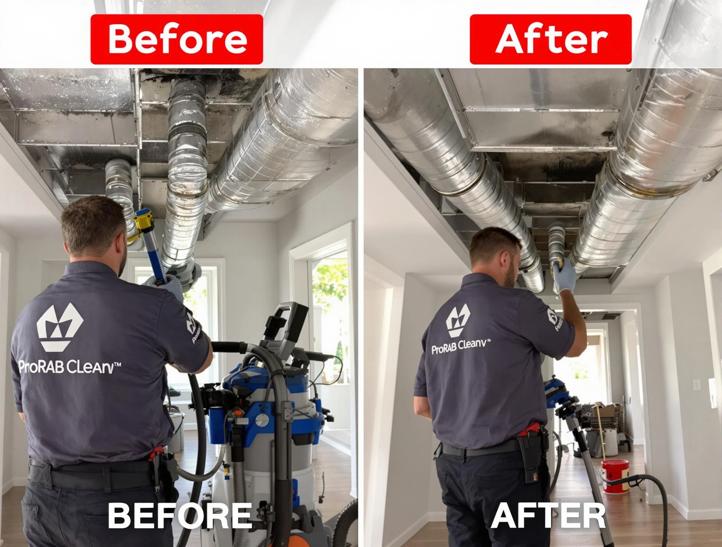 Berkley Air Duct Cleaning expert performing thorough residential duct cleaning in a Berkley home